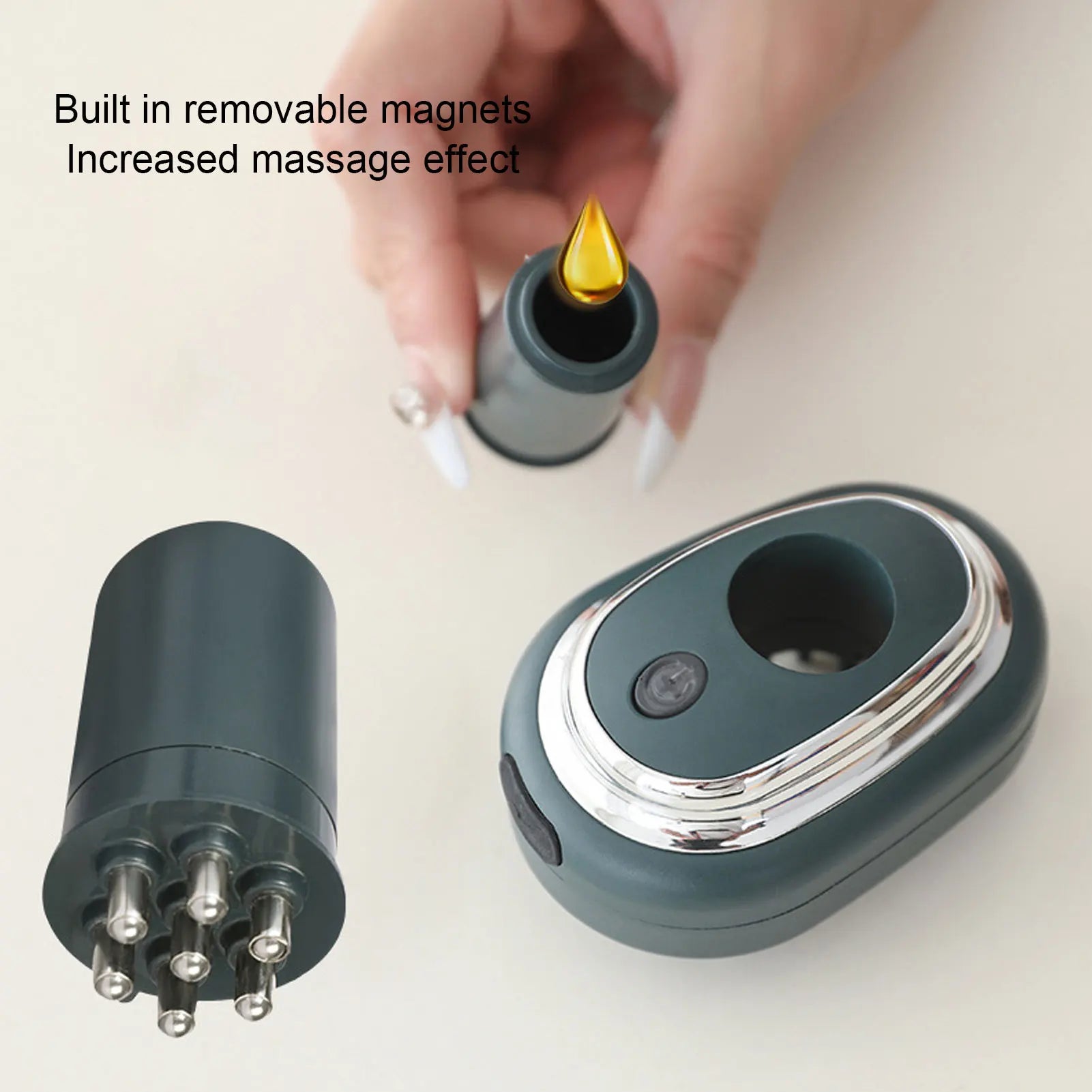 Electric Scalp Applicator Massager 4 Gears Adjustable Vibration USB Rechargeable Hair Oil Comb Electric Scalp Massage Brush