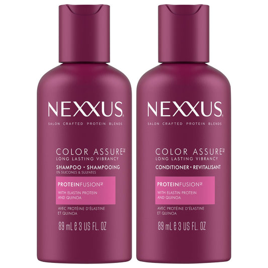 Travel Size Shampoo and Conditioner Set, Color Assure – Enhances and Preserves Hair Color Vibrancy, 3 Oz Each
