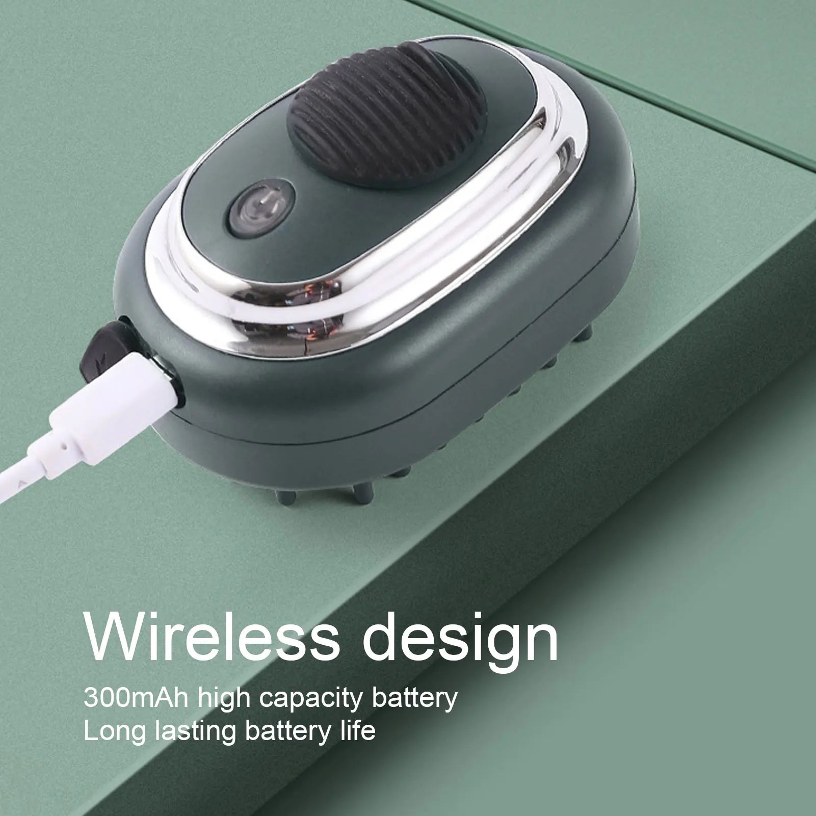 Electric Scalp Applicator Massager 4 Gears Adjustable Vibration USB Rechargeable Hair Oil Comb Electric Scalp Massage Brush