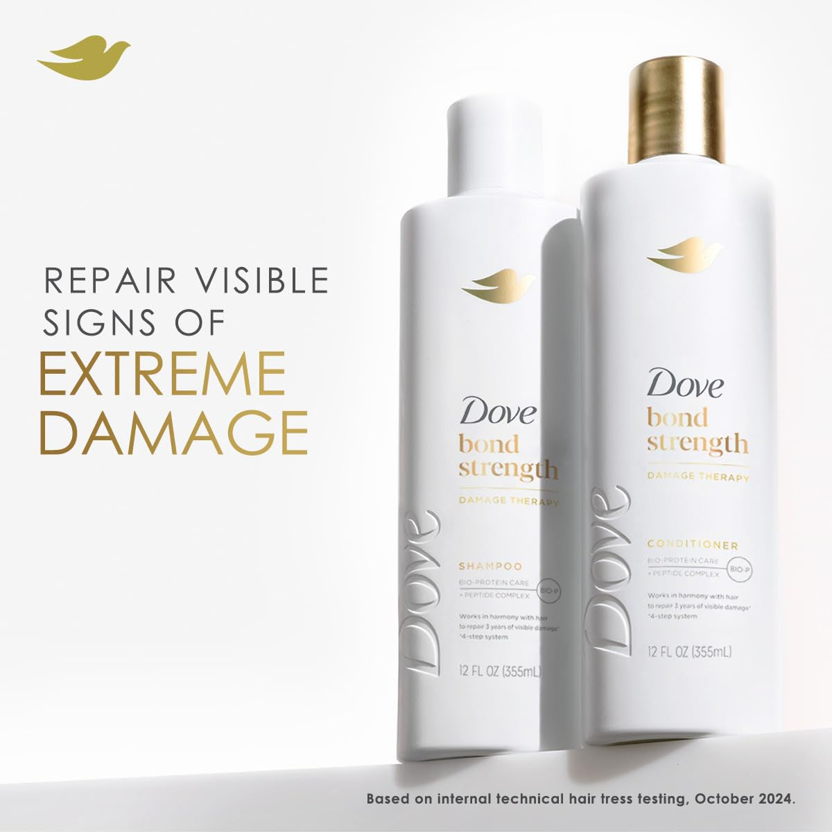 Bond Strength Shampoo & Conditioner Set + Hair Serum Bundle – Repair Treatment for Damaged and Frizzy Hair (3 Piece Set)