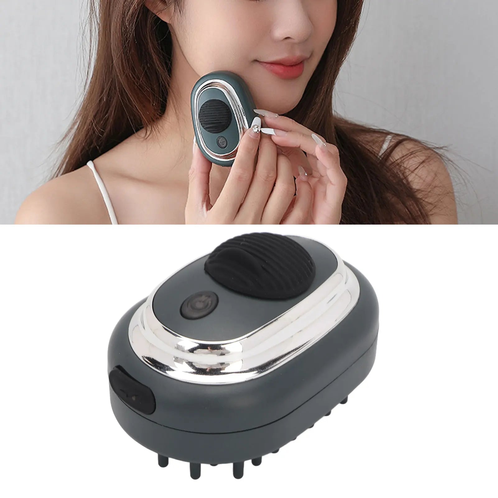 Electric Scalp Applicator Massager 4 Gears Adjustable Vibration USB Rechargeable Hair Oil Comb Electric Scalp Massage Brush