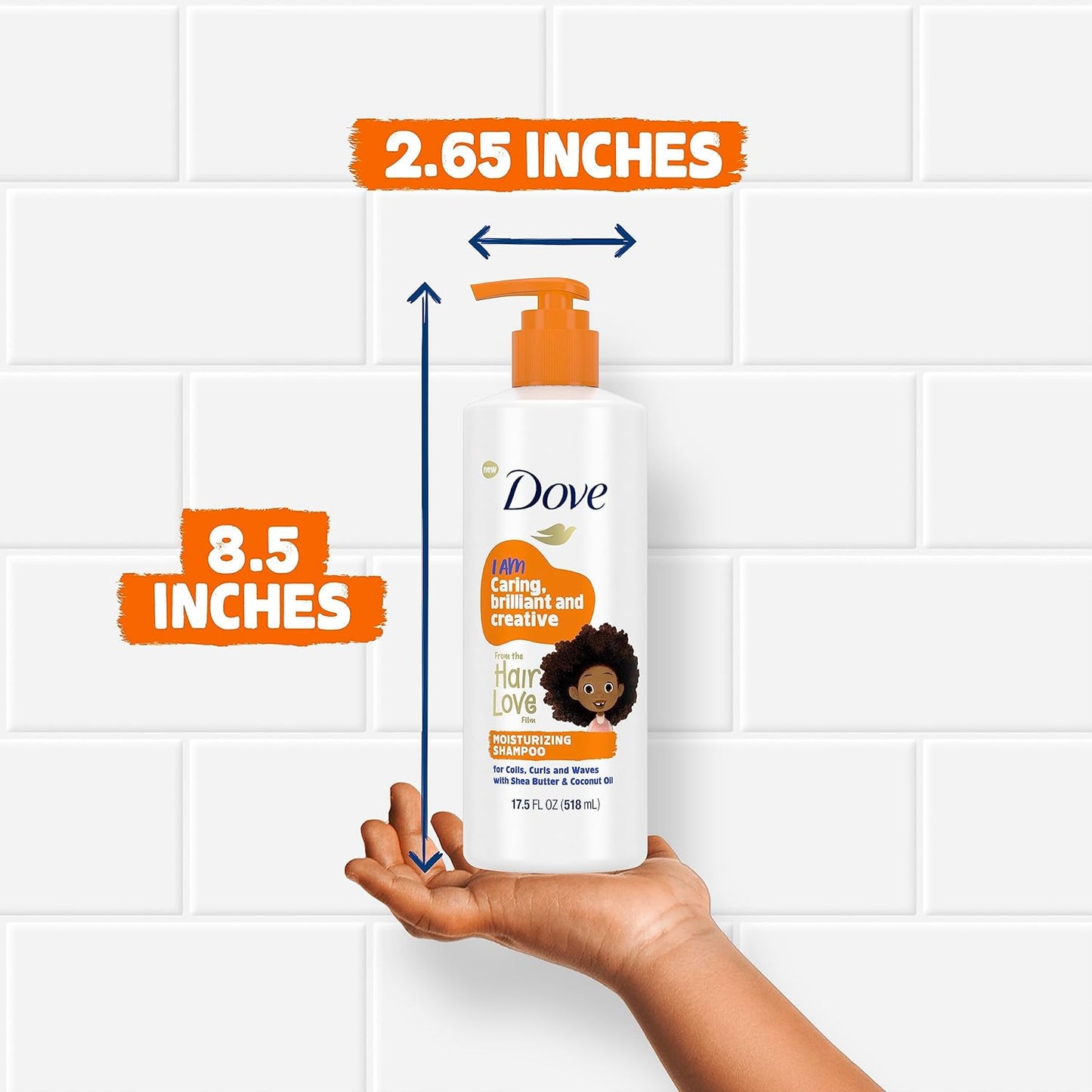 Shampoo and Conditioner Set - Love Collection, Curly , Kids, Wavy Hair Products 17.5 Oz (2 Piece Set)