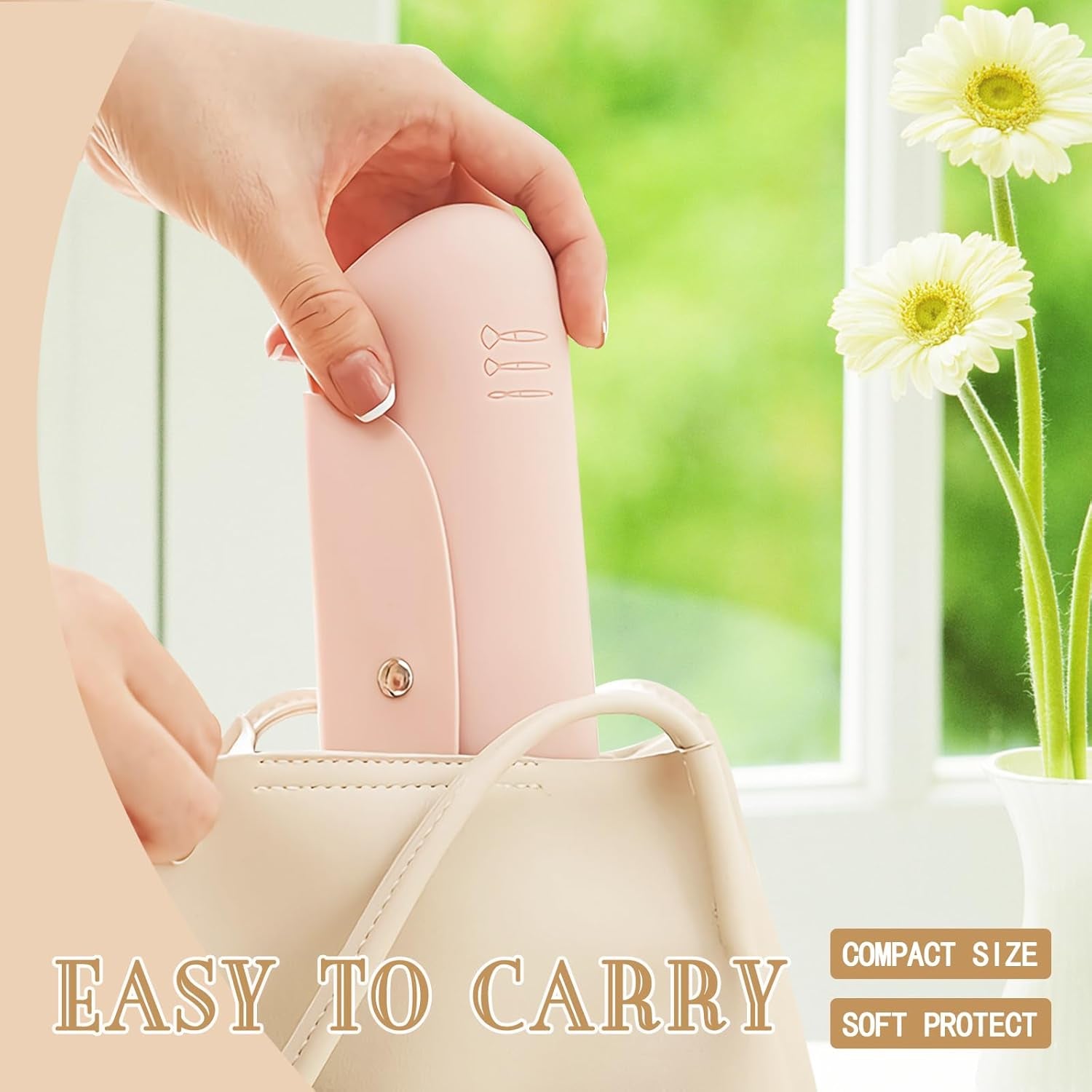 Silicone Makeup Bag Set - 2 Pack Portable Travel Dustproof Storage (Yellow and Pink)