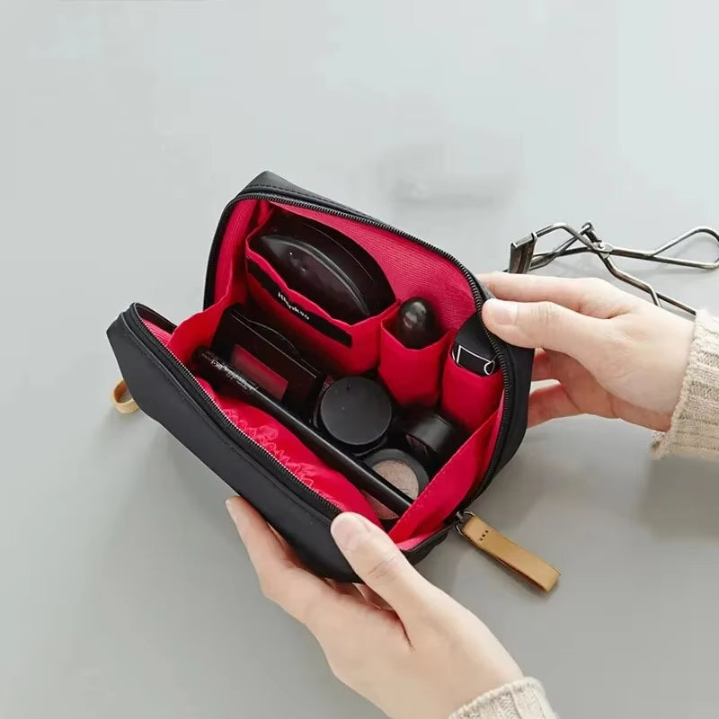 2024 Women's Solid Color Cosmetic Bag - Korean Style Waterproof Makeup Organizer Pouch