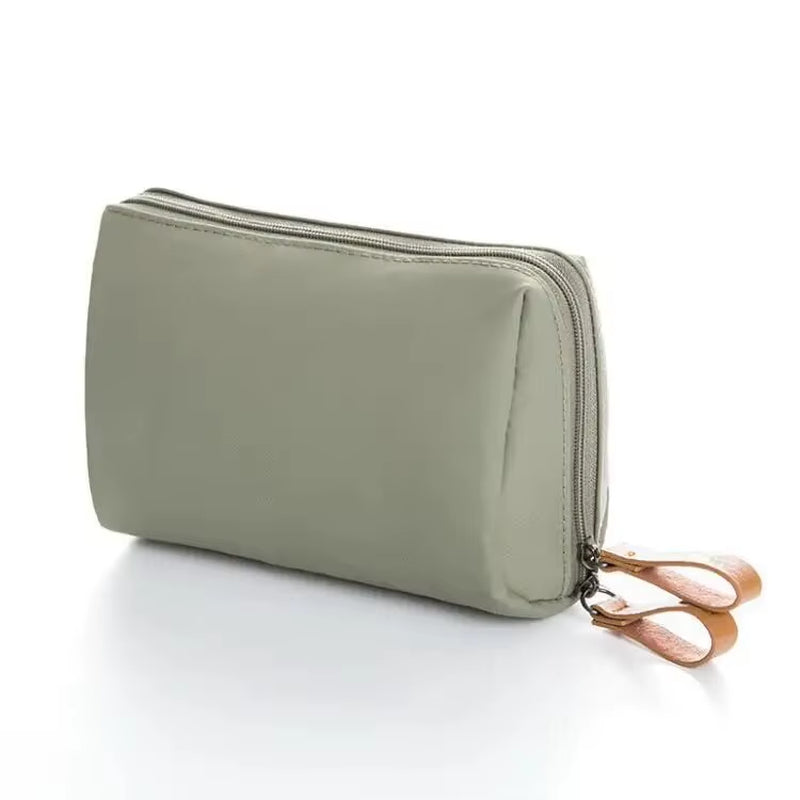 2024 Women's Solid Color Cosmetic Bag - Korean Style Waterproof Makeup Organizer Pouch