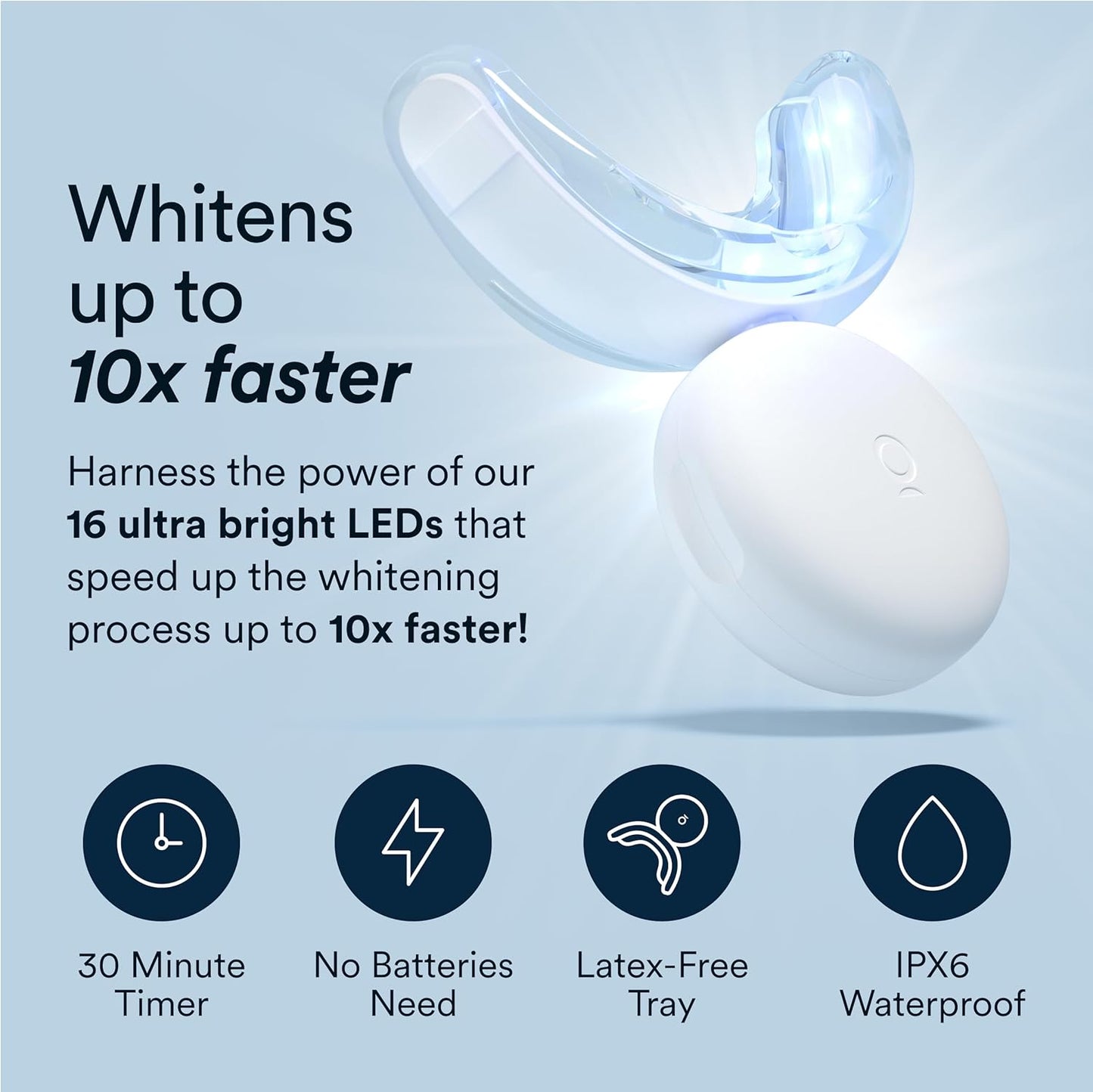Teeth Whitening Kit, LED Accelerator Light, 35% Carbamide Peroxide Teeth Whitening Gel, 20+ Whitening Treatments, Whitens up to 10 Shades in 7 Days