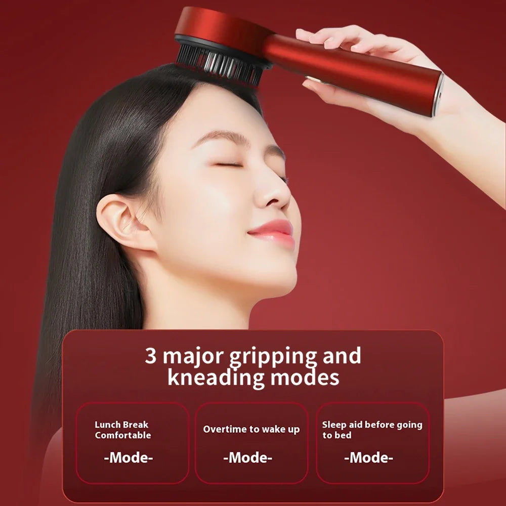 Electric Head Massage Comb Hair Medicine Oil Applicator Scalp Massage Brush 630Nm Infrared Red Light Hair Growth Comb Hair Care