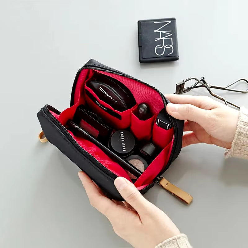 2024 Women's Solid Color Cosmetic Bag - Korean Style Waterproof Makeup Organizer Pouch